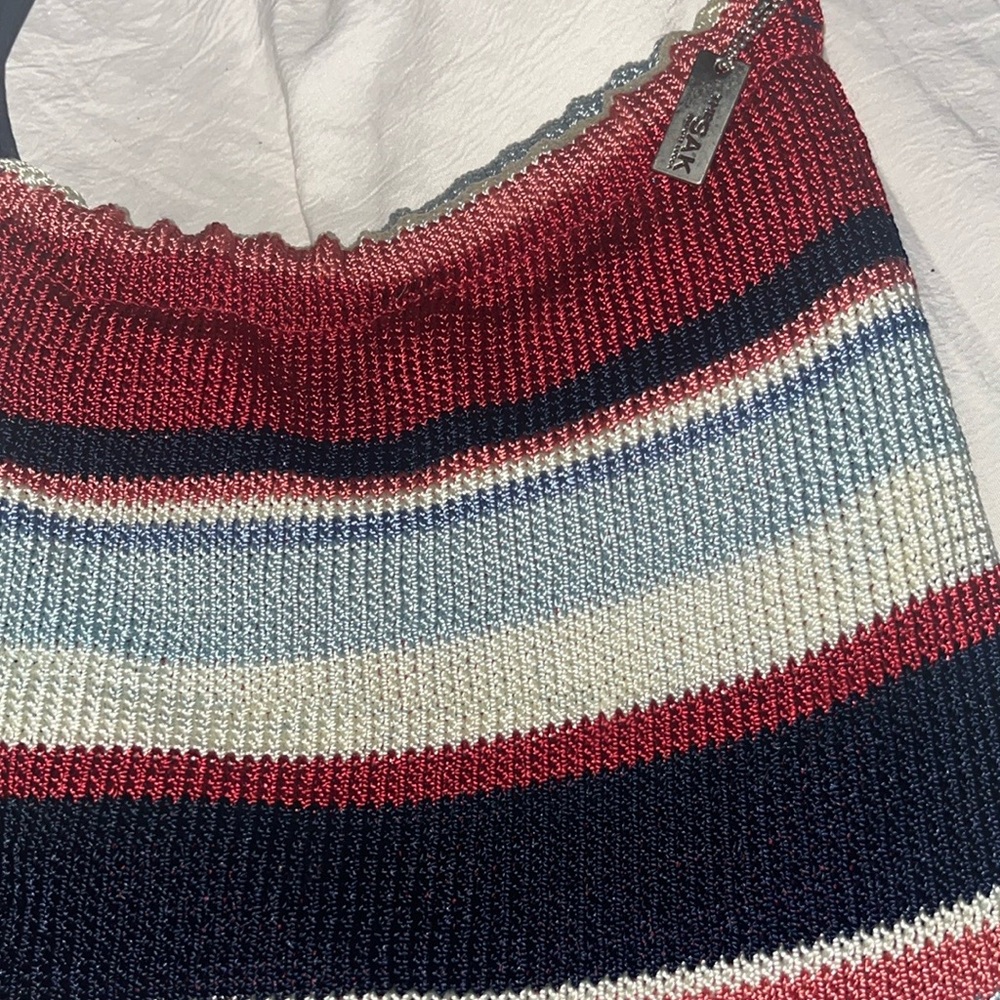 Striped Knit Shoulder Bag - Picture 2 of 3